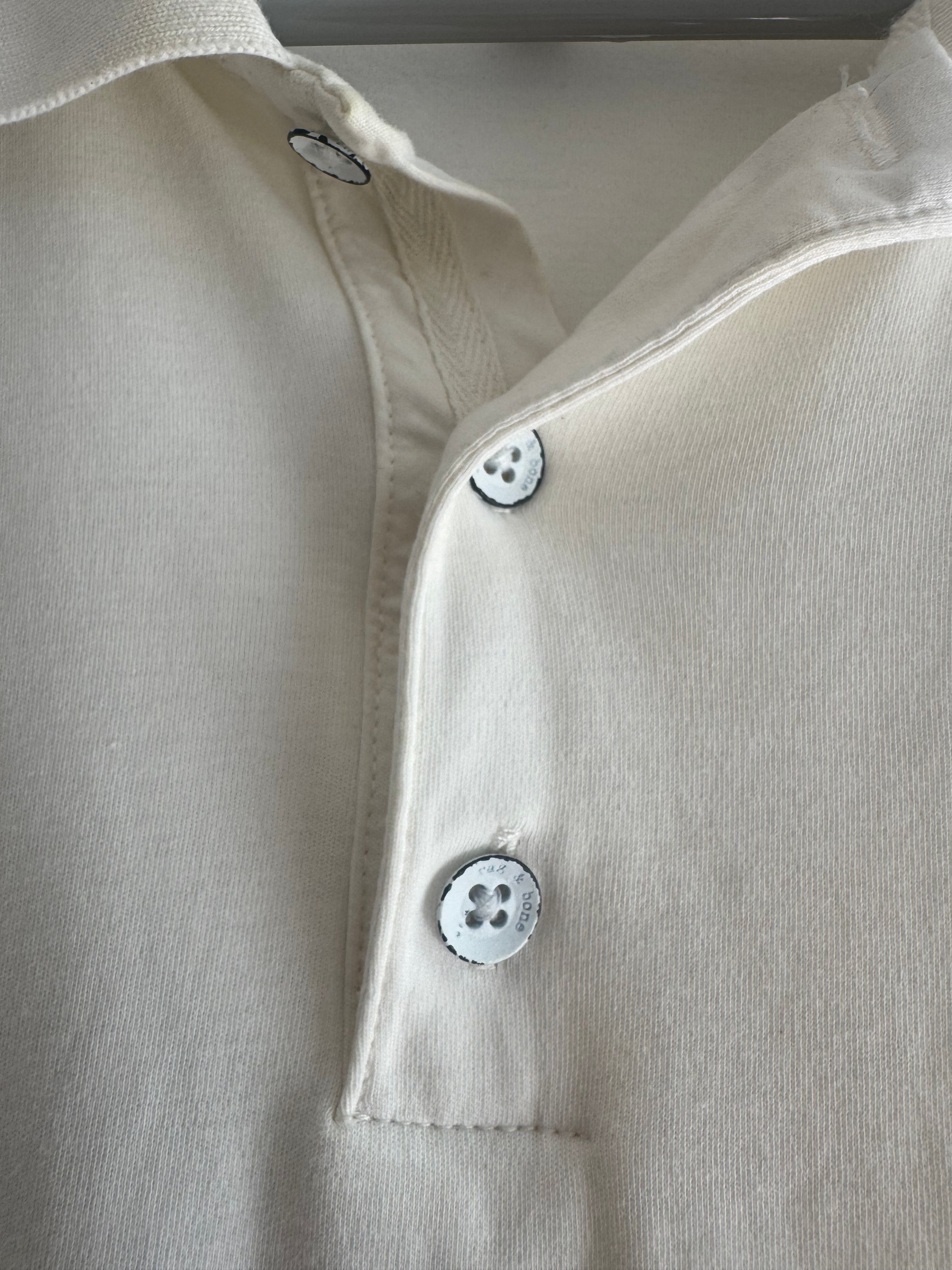 Rag and Bone Cream Polo Short-Sleeve T-Shirt