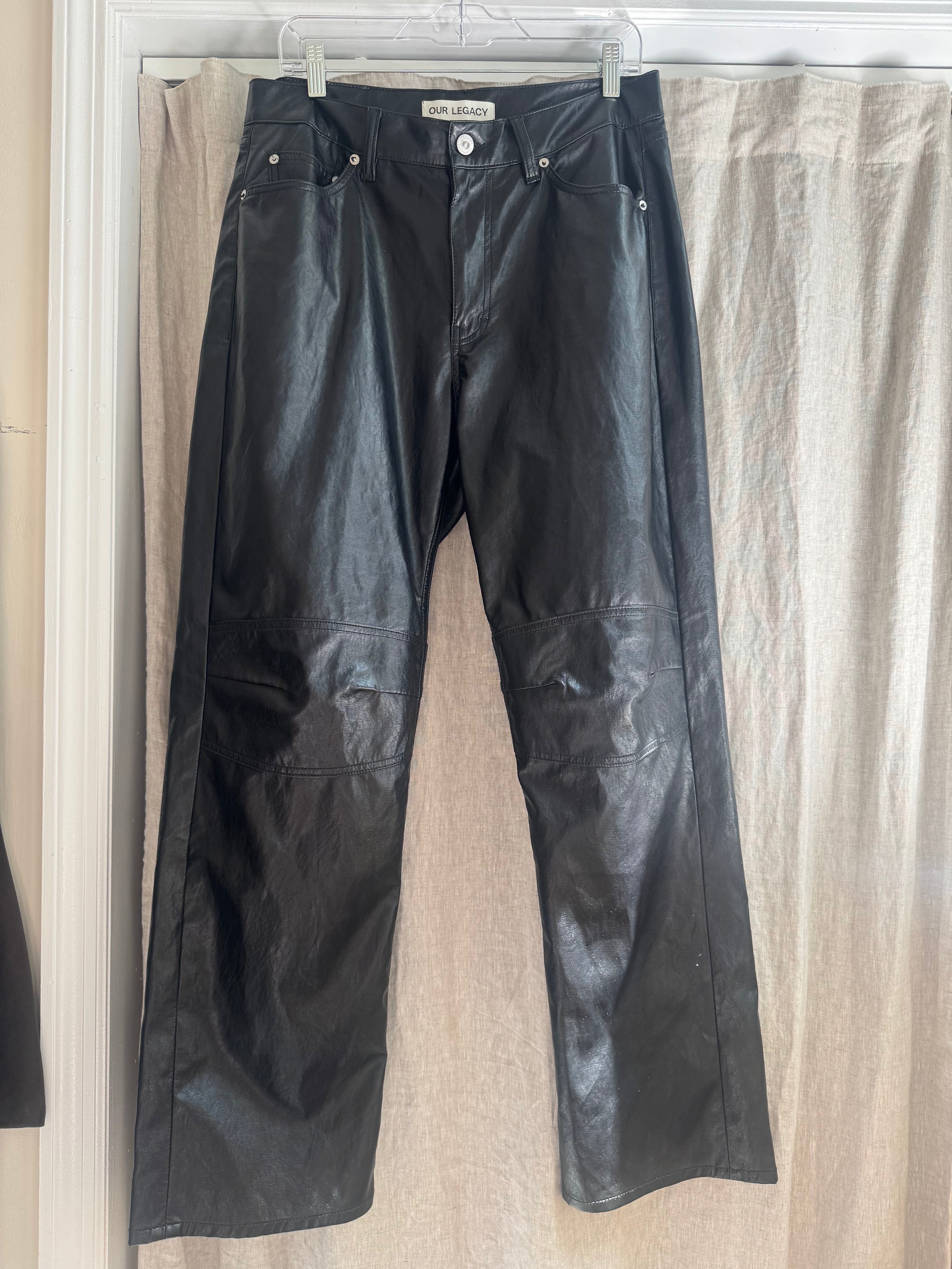 Our Legacy Formal Moto Cut Cageian Black vegan Leather