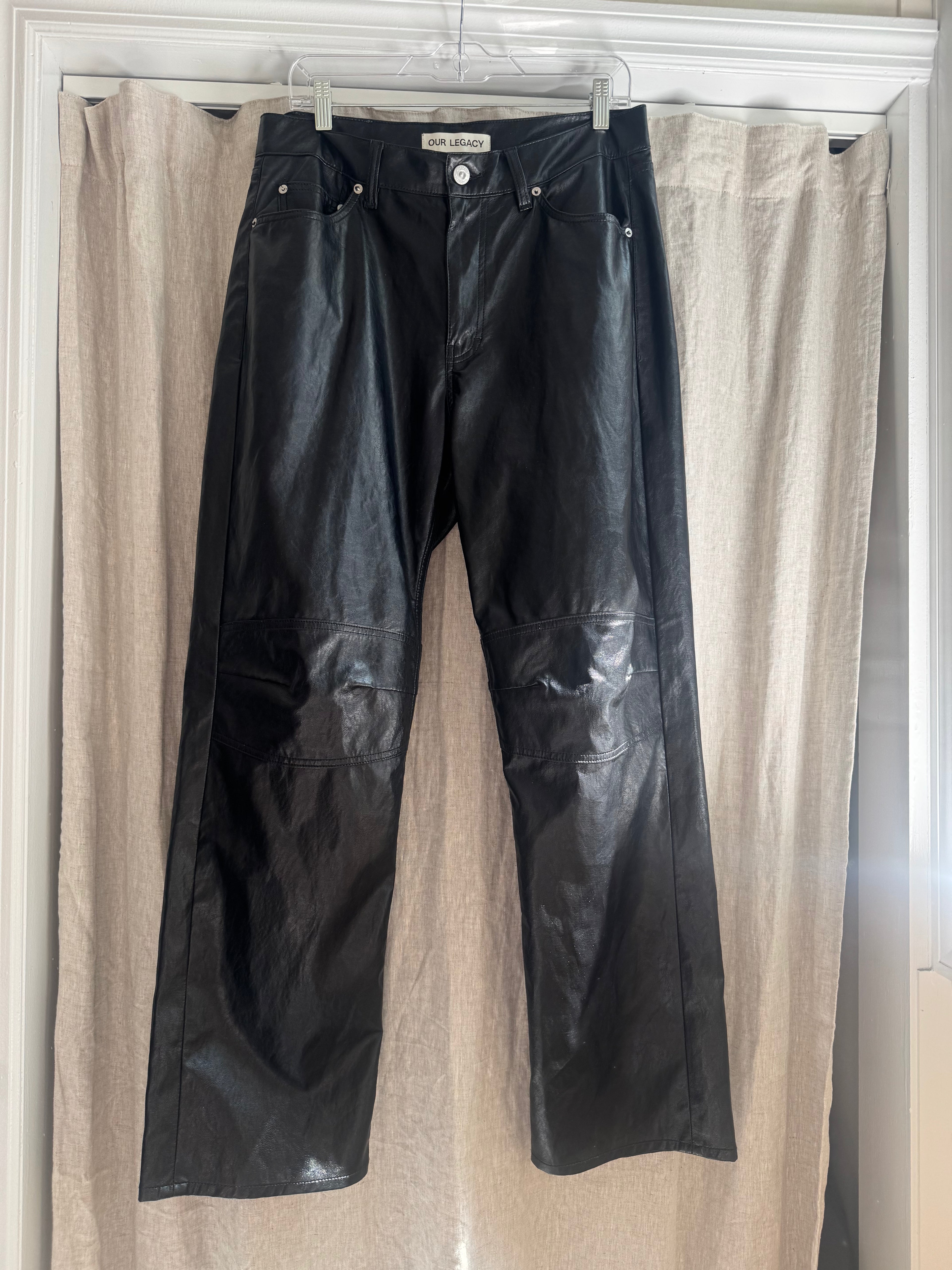 Our Legacy Formal Moto Cut Cageian Black vegan Leather