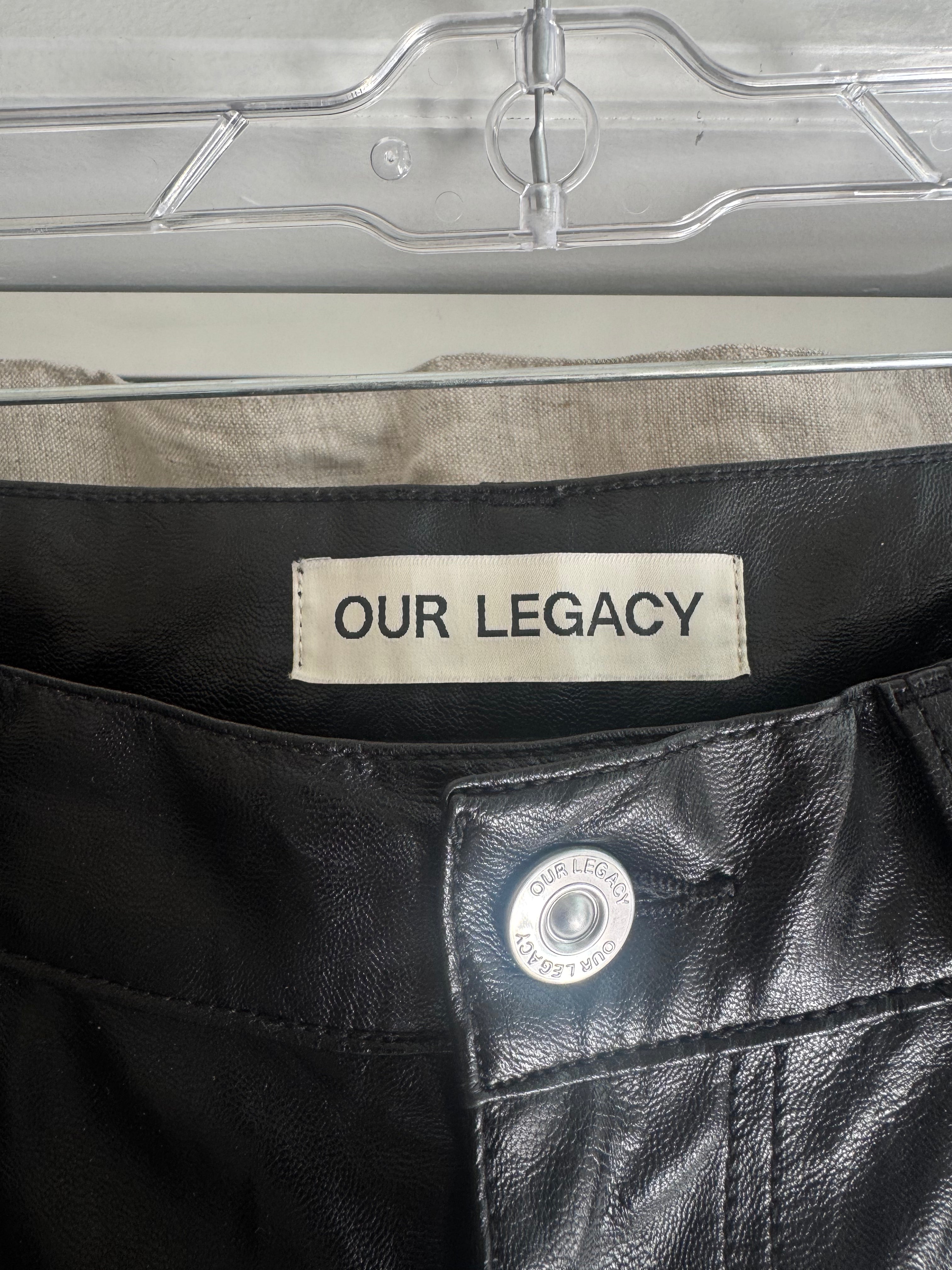 Our Legacy Formal Moto Cut Cageian Black vegan Leather