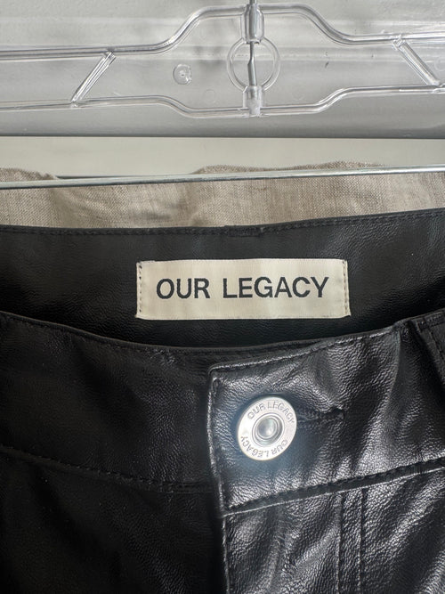 Our Legacy Formal Moto Cut Cageian Black vegan Leather