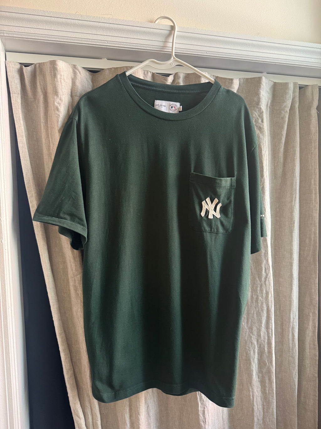 Aimé Leon Dore x MLB New York Yankees Pocket Tee — Forest Green