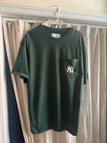 Aimé Leon Dore x MLB New York Yankees Pocket Tee — Forest Green