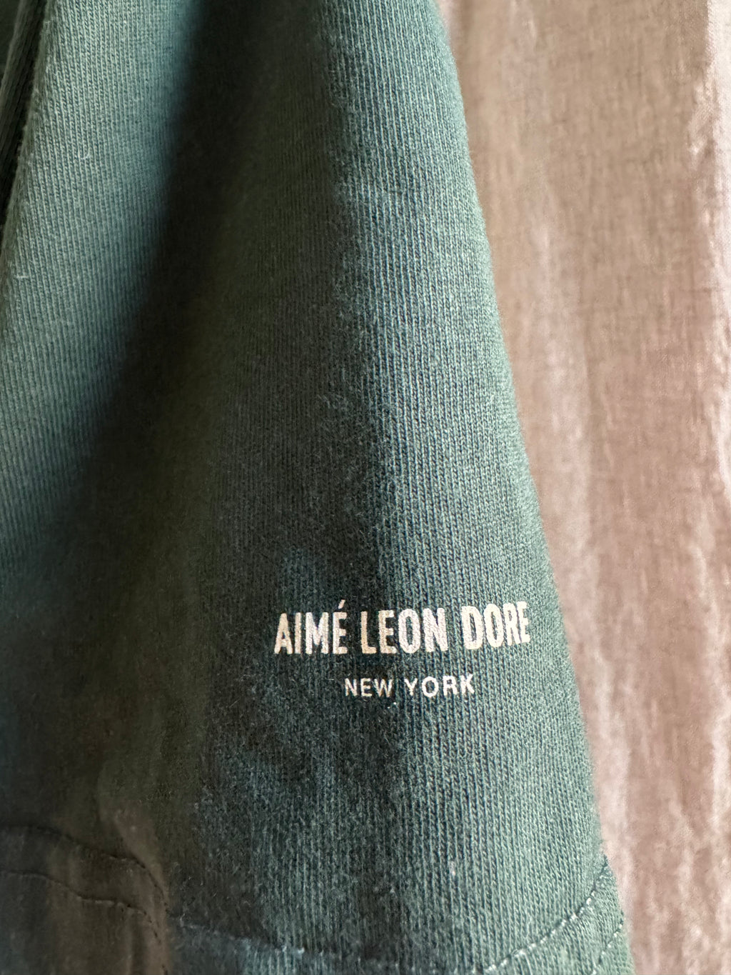 Aimé Leon Dore x MLB New York Yankees Pocket Tee — Forest Green