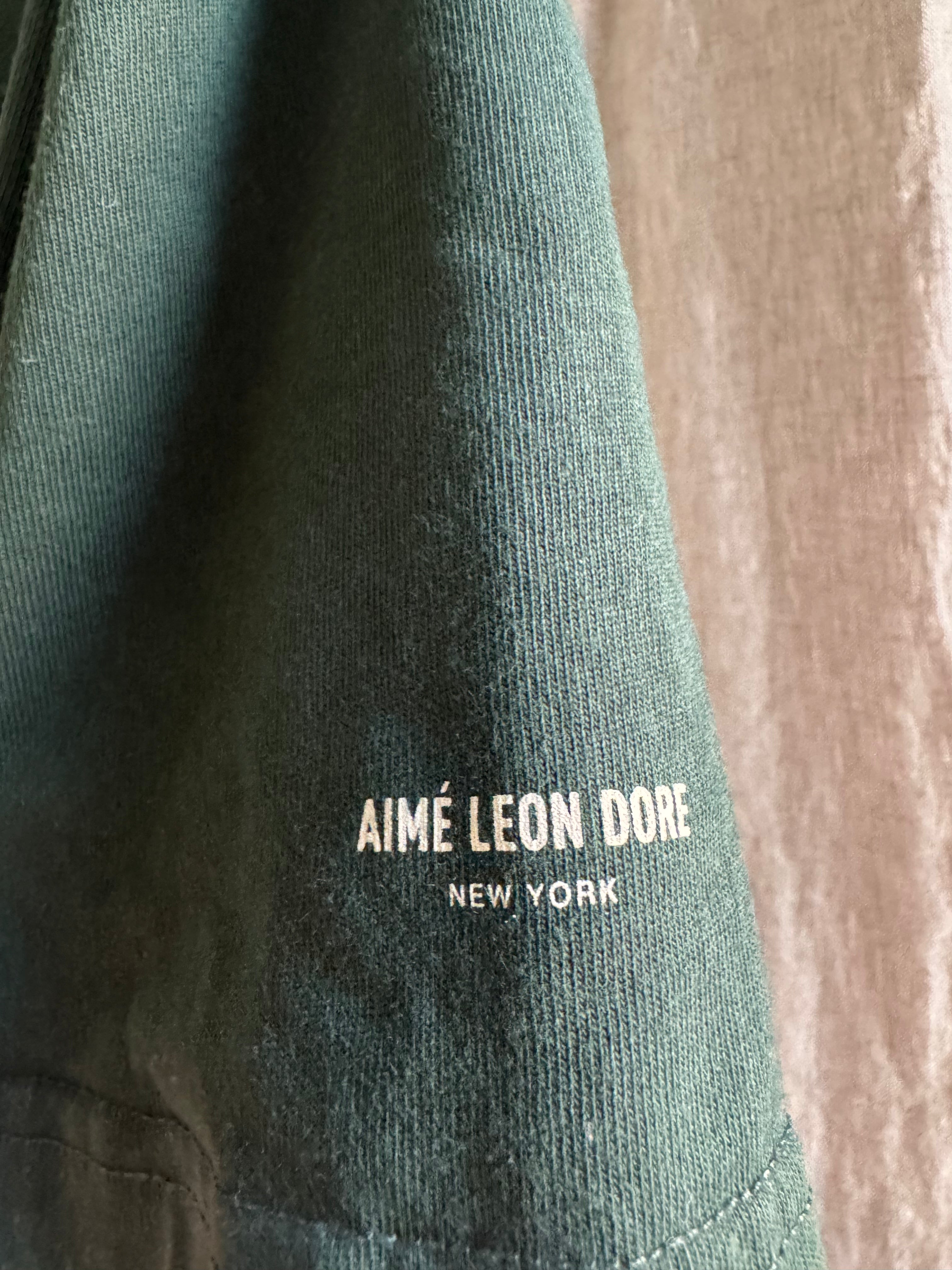 Aimé Leon Dore x MLB New York Yankees Pocket Tee — Forest Green